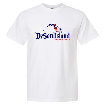 DeSantisLand Land State Of Liberty Florida Map Patriotic Garment-Dyed Heavyweight T-Shirt