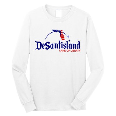 DeSantisLand Land State Of Liberty Florida Map Patriotic Long Sleeve Shirt