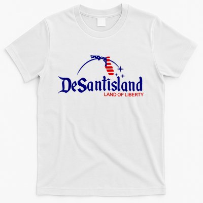 DeSantisLand Land State Of Liberty Florida Map Patriotic T-Shirt