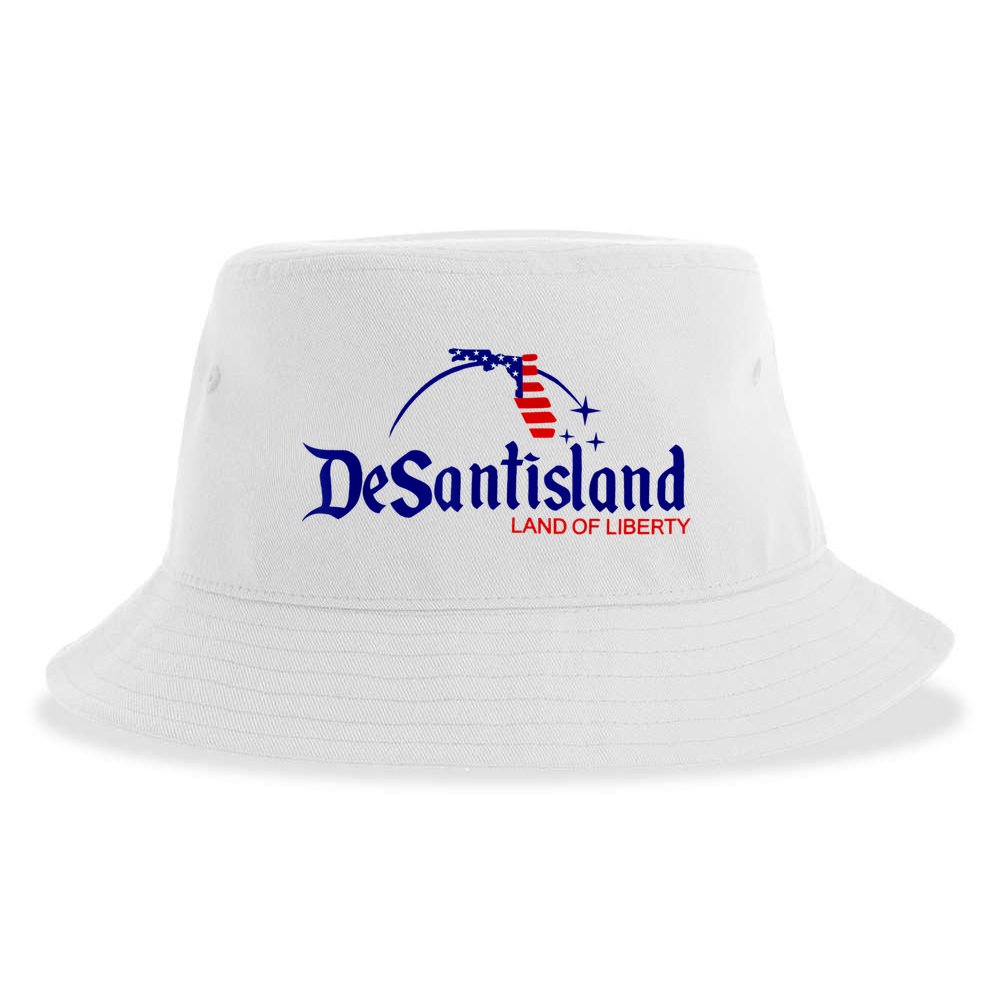 DeSantisLand Land State Of Liberty Florida Map Patriotic Sustainable Bucket Hat