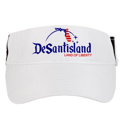 DeSantisLand Land State Of Liberty Florida Map Patriotic Adult Drive Performance Visor