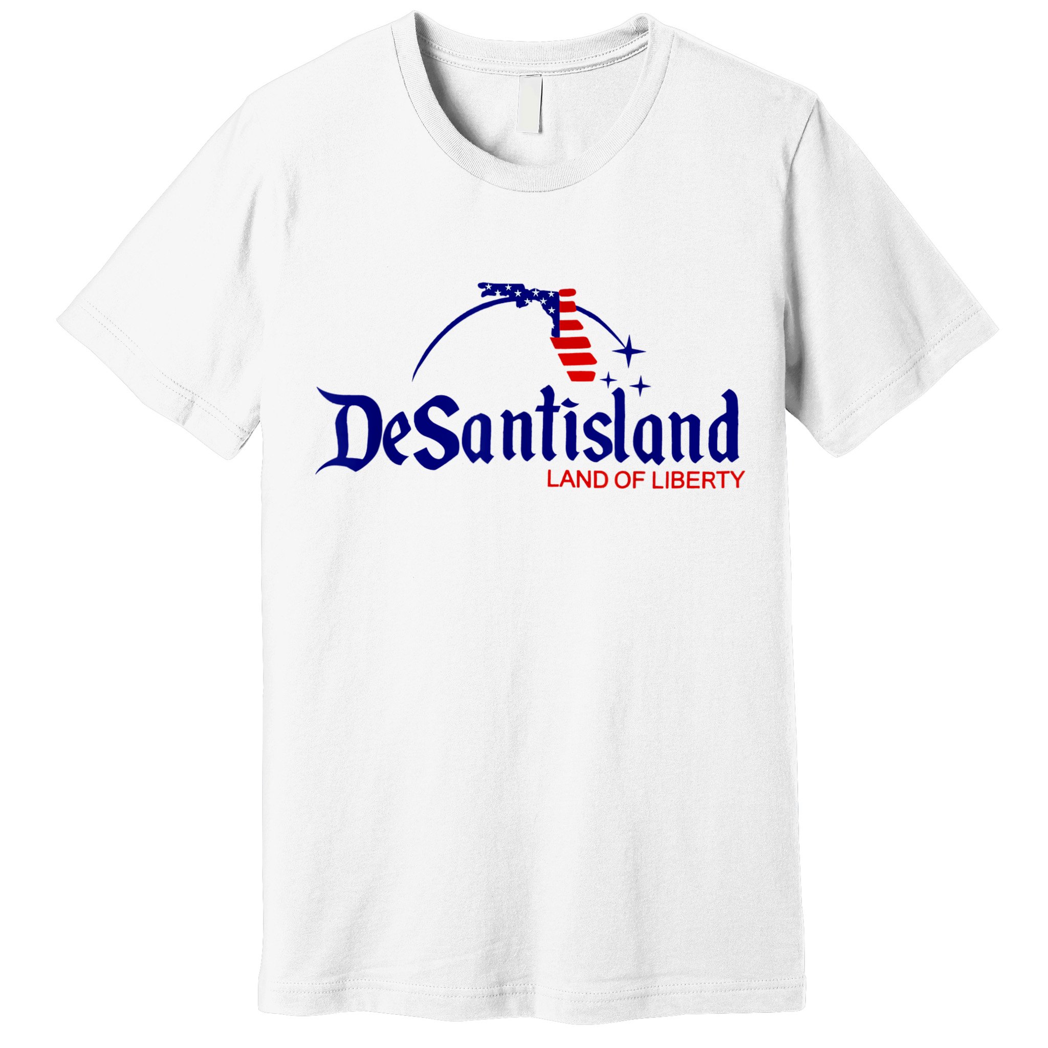DeSantisLand Land State Of Liberty Florida Map Patriotic Premium T-Shirt