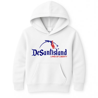 DeSantisLand Land State Of Liberty Florida Map Patriotic Kids Hoodie