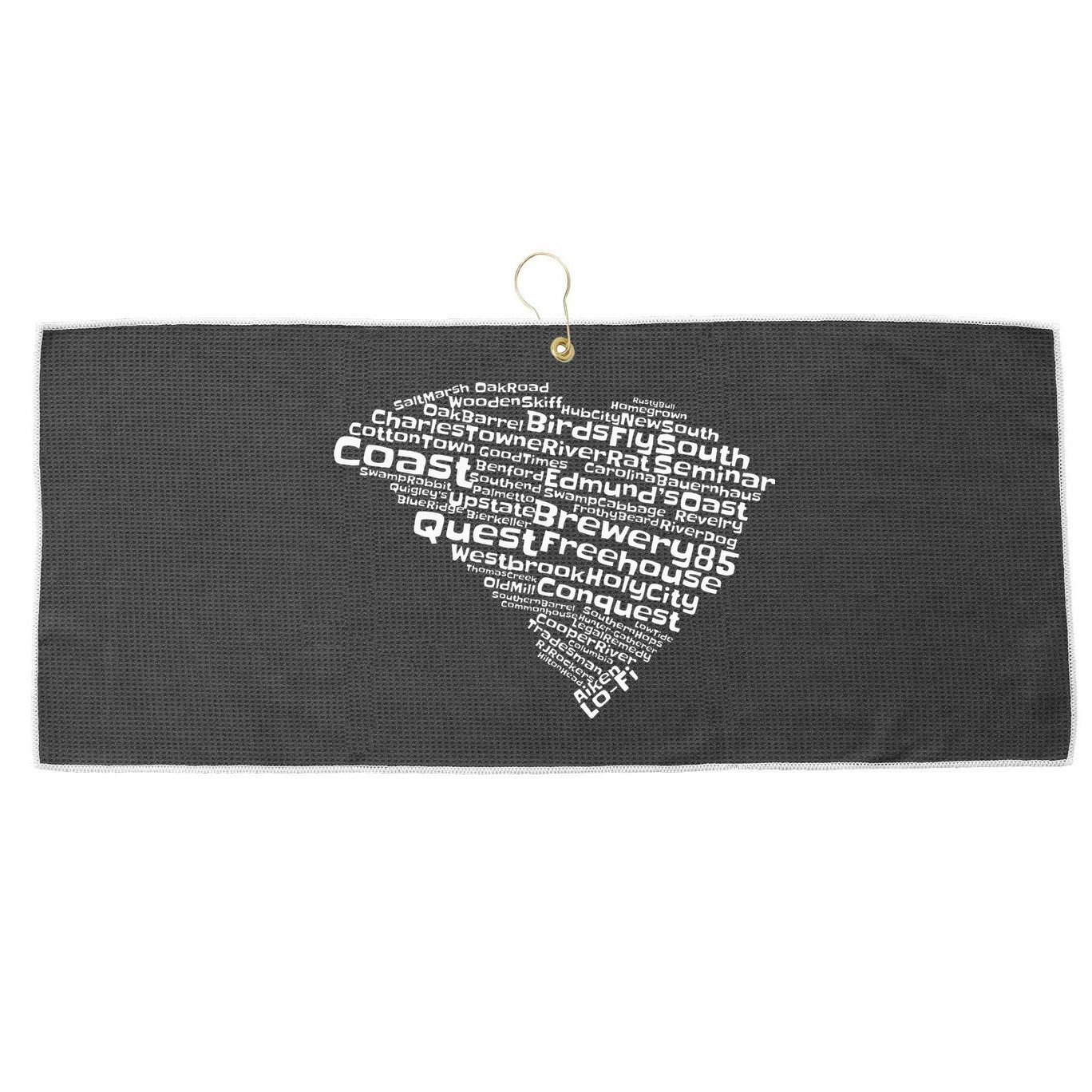 Drink Local South Carolina Breweries Large Microfiber Waffle Golf Towel