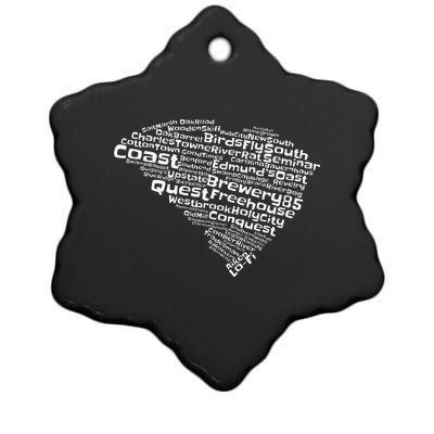 Drink Local South Carolina Breweries Ceramic Star Ornament