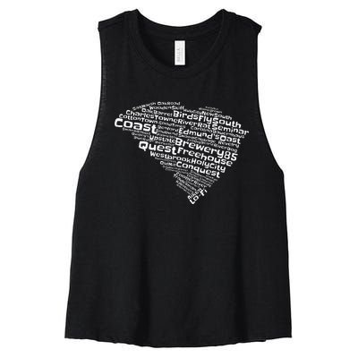 Drink Local South Carolina Breweries Women's Racerback Cropped Tank