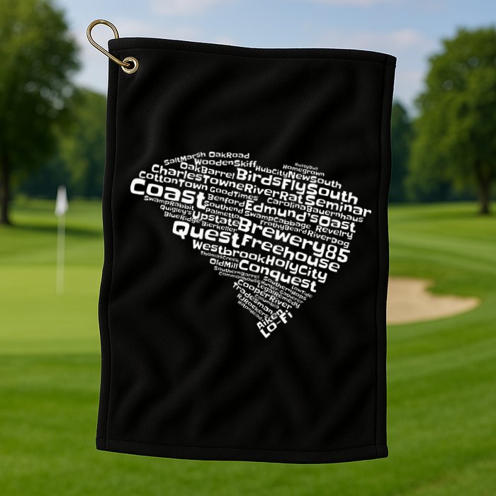 Drink Local South Carolina Breweries Golf Towel