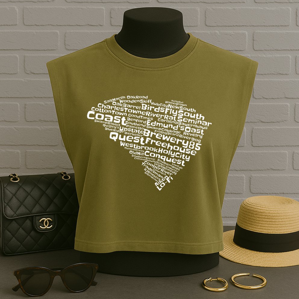 Drink Local South Carolina Breweries Garment-Dyed Women's Muscle Tee