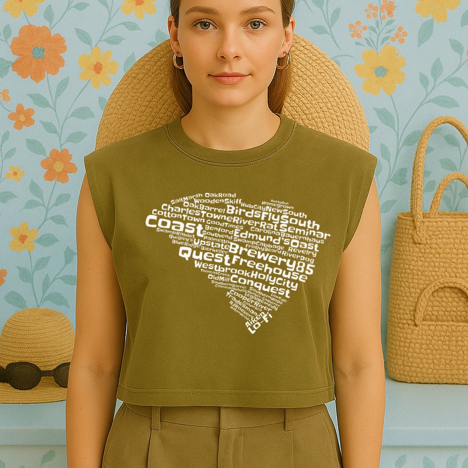 Drink Local South Carolina Breweries Garment-Dyed Women's Muscle Tee