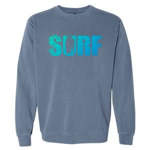 Distressed Look Surfing Gift For Surfers Cute Gift Garment-Dyed Sweatshirt