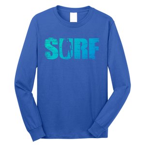 Distressed Look Surfing Gift For Surfers Cute Gift Long Sleeve Shirt