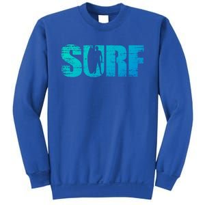 Distressed Look Surfing Gift For Surfers Cute Gift Sweatshirt