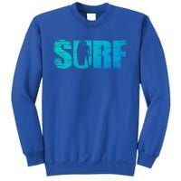 Distressed Look Surfing Gift For Surfers Cute Gift Sweatshirt