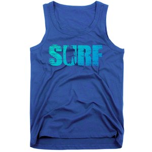 Distressed Look Surfing Gift For Surfers Cute Gift Tank Top