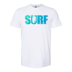 Distressed Look Surfing Gift For Surfers Cute Gift Softstyle CVC T-Shirt