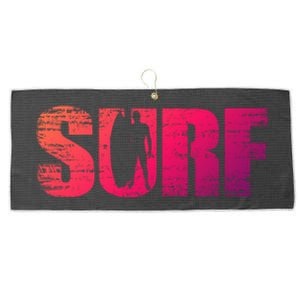 Distressed Look Surfing Gift For Surfers Cute Gift Large Microfiber Waffle Golf Towel