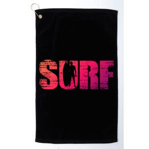 Distressed Look Surfing Gift For Surfers Cute Gift Platinum Collection Golf Towel