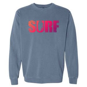 Distressed Look Surfing Gift For Surfers Cute Gift Garment-Dyed Sweatshirt