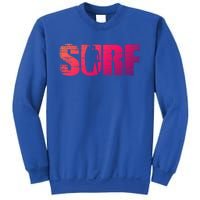 Distressed Look Surfing Gift For Surfers Cute Gift Sweatshirt