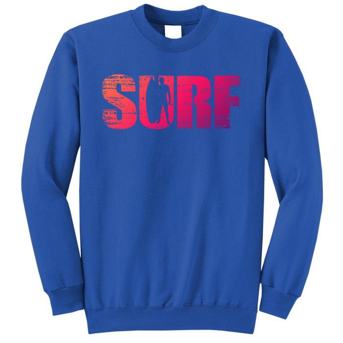 Distressed Look Surfing Gift For Surfers Cute Gift Sweatshirt