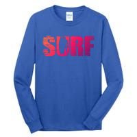 Distressed Look Surfing Gift For Surfers Cute Gift Tall Long Sleeve T-Shirt