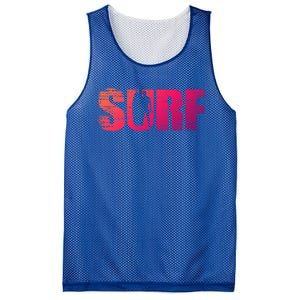 Distressed Look Surfing Gift For Surfers Cute Gift Mesh Reversible Basketball Jersey Tank