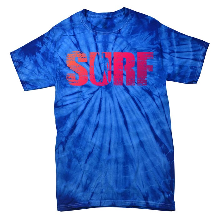 Distressed Look Surfing Gift For Surfers Cute Gift Tie-Dye T-Shirt