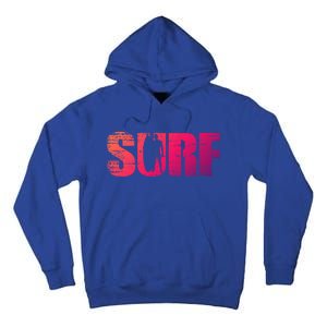 Distressed Look Surfing Gift For Surfers Cute Gift Tall Hoodie