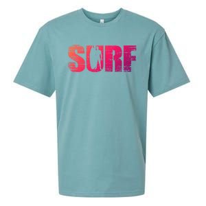 Distressed Look Surfing Gift For Surfers Cute Gift Sueded Cloud Jersey T-Shirt