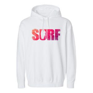 Distressed Look Surfing Gift For Surfers Cute Gift Garment-Dyed Fleece Hoodie