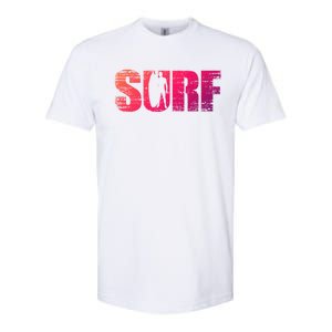 Distressed Look Surfing Gift For Surfers Cute Gift Softstyle CVC T-Shirt