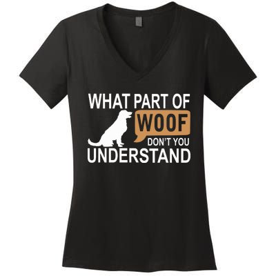 Dog Lover Statement Print Women's V-Neck T-Shirt