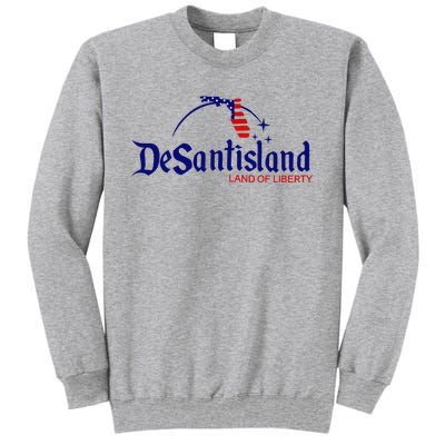 DeSantisLand Land State of Liberty Florida Map Patriotic Tall Sweatshirt