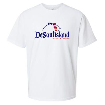 DeSantisLand Land State of Liberty Florida Map Patriotic Sueded Cloud Jersey T-Shirt