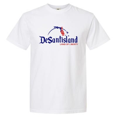 DeSantisLand Land State of Liberty Florida Map Patriotic Garment-Dyed Heavyweight T-Shirt