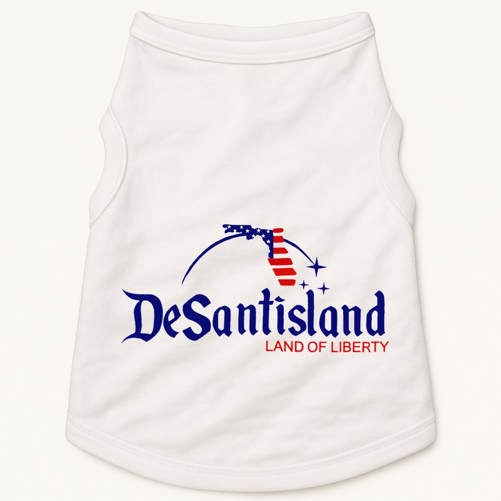 DeSantisLand Land State of Liberty Florida Map Patriotic Doggie Tank