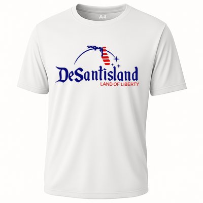 DeSantisLand Land State of Liberty Florida Map Patriotic Cooling Performance Crew T-Shirt