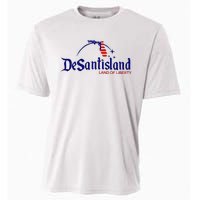 DeSantisLand Land State of Liberty Florida Map Patriotic Cooling Performance Crew T-Shirt