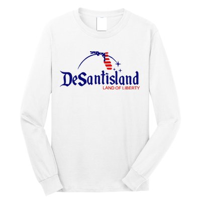 DeSantisLand Land State of Liberty Florida Map Patriotic Long Sleeve Shirt