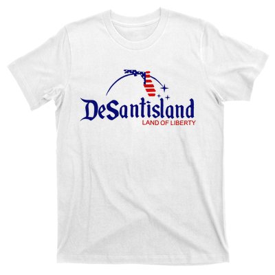 DeSantisLand Land State of Liberty Florida Map Patriotic T-Shirt