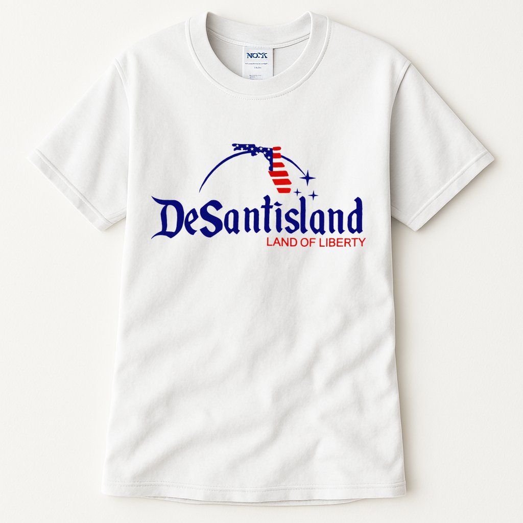DeSantisLand Land State of Liberty Florida Map Patriotic Tall T-Shirt