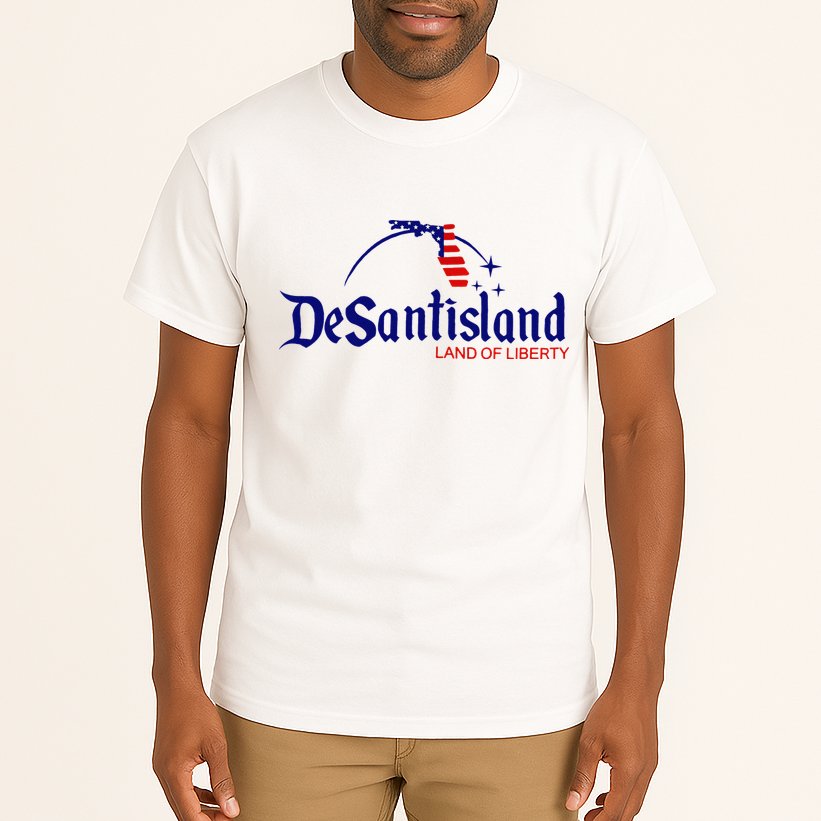 DeSantisLand Land State of Liberty Florida Map Patriotic Tall T-Shirt