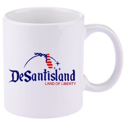 DeSantisLand Land State of Liberty Florida Map Patriotic 11oz C Handle Ceramic Mug