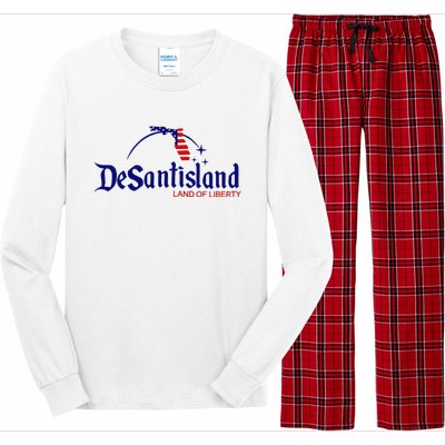 DeSantisLand Land State of Liberty Florida Map Patriotic Long Sleeve Pajama Set