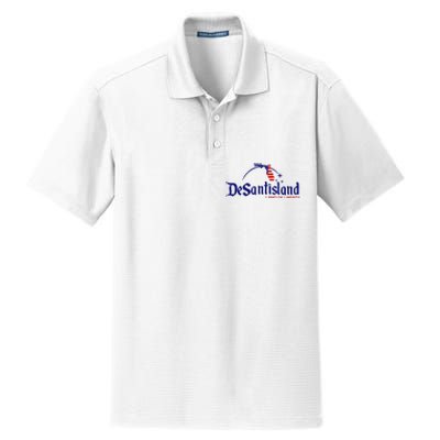 DeSantisLand Land State of Liberty Florida Map Patriotic Dry Zone Grid Polo