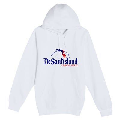 DeSantisLand Land State of Liberty Florida Map Patriotic Premium Pullover Hoodie