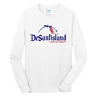 DeSantisLand Land State of Liberty Florida Map Patriotic Tall Long Sleeve T-Shirt