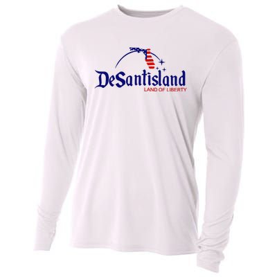 DeSantisLand Land State of Liberty Florida Map Patriotic Cooling Performance Long Sleeve Crew