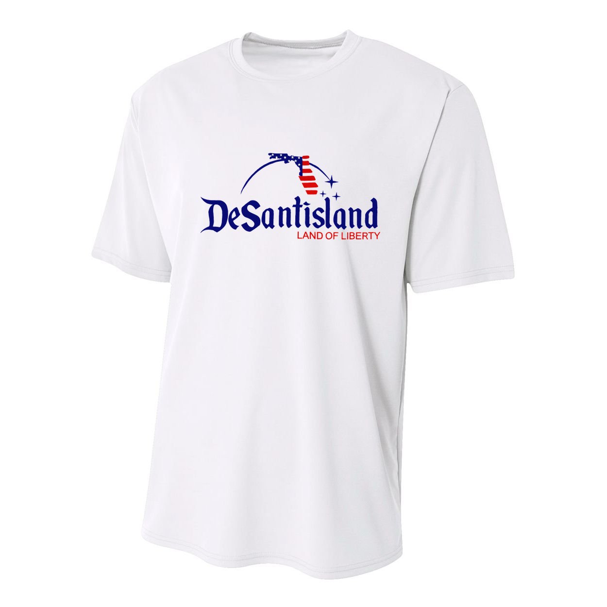 DeSantisLand Land State of Liberty Florida Map Patriotic Youth Performance Sprint T-Shirt