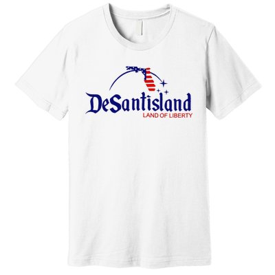 DeSantisLand Land State of Liberty Florida Map Patriotic Premium T-Shirt